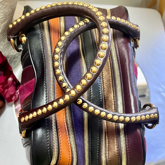 D&G Multicolor Leather Suede Satchel. - Picture 2 of 8
